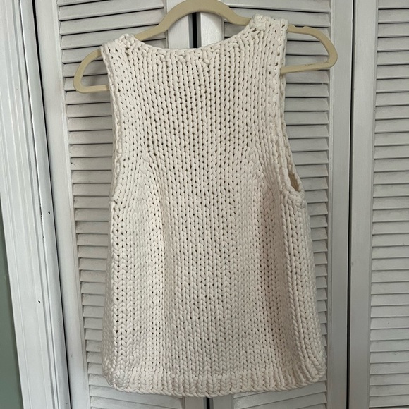 Tibi White Knit Tank Top - Picture 4 of 6